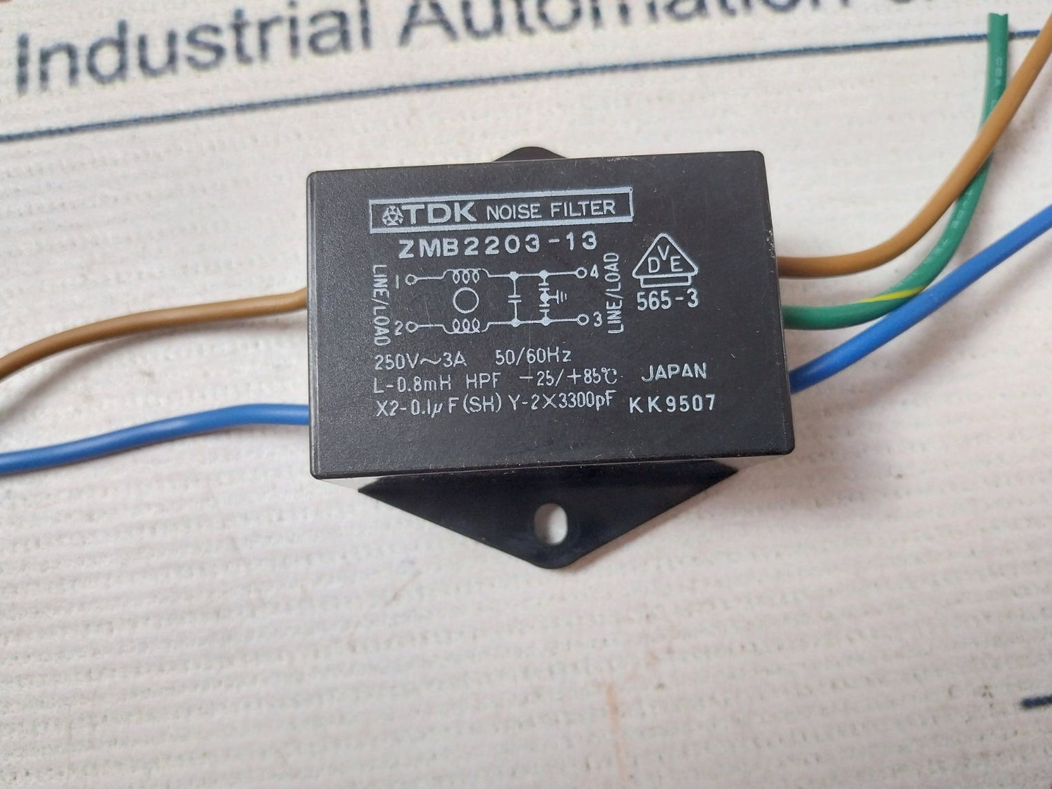 Lot Of 3X Tdk Zmb2203-13 Noise Filter 250V~ 3A