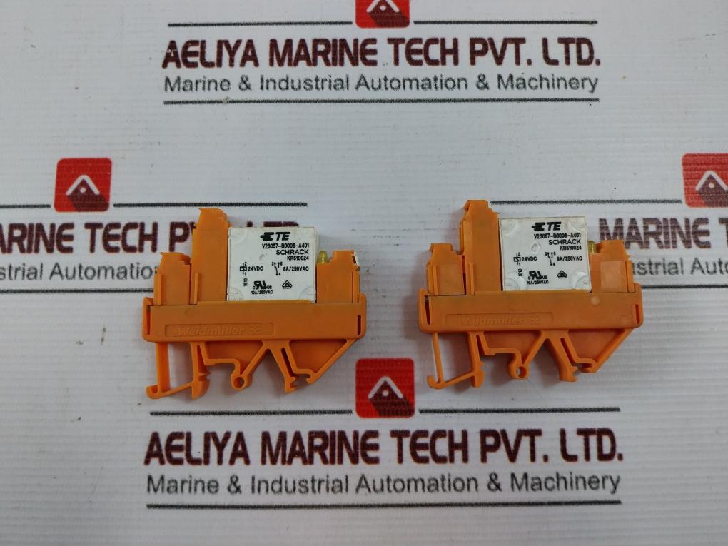 Lot Of 2X Weidmuller 8615320000 Relay With Socket 10A 250Vac