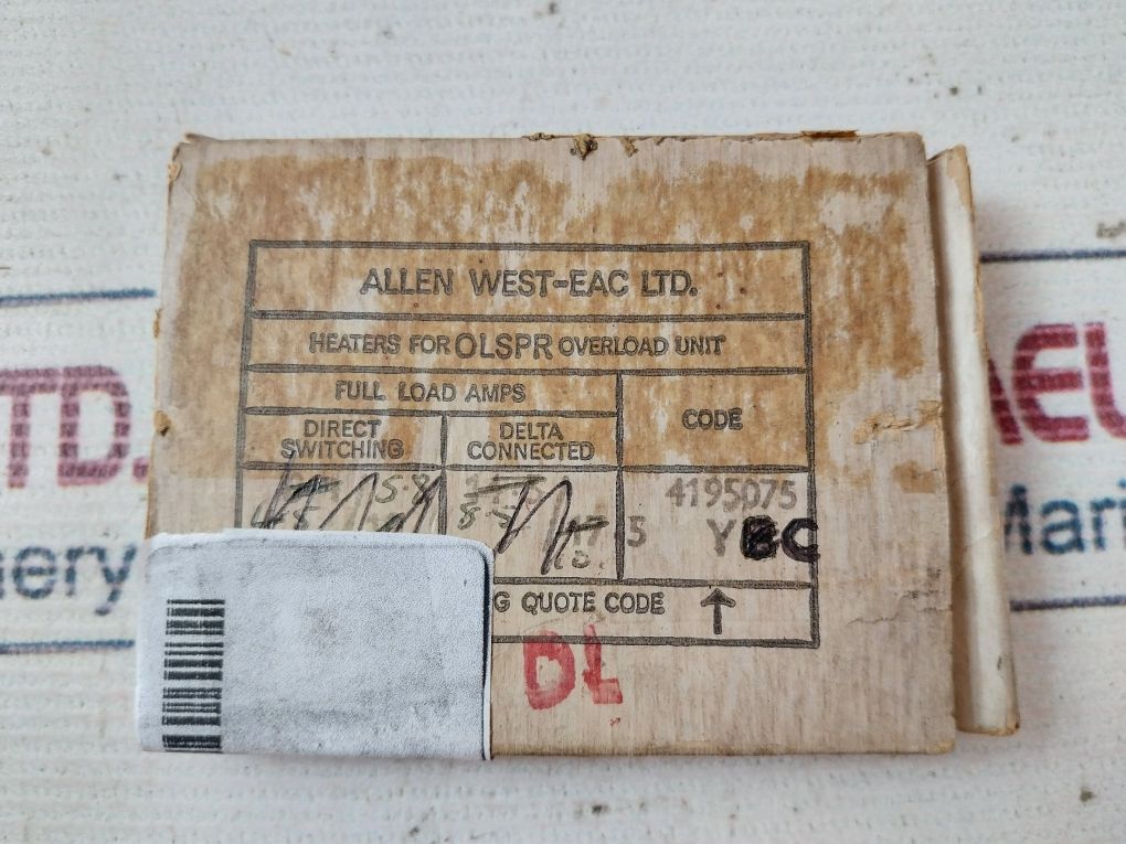 Lot Of 3X Allen West-eac Olrhyc Overload Relay Heater Pack