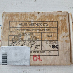 Lot Of 3X Allen West-eac Olrhyc Overload Relay Heater Pack
