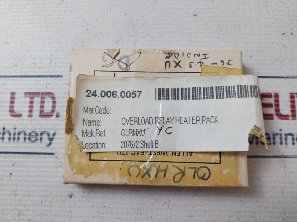 Lot Of 3X Allen West-eac Olrhyc Overload Relay Heater Pack