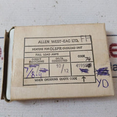 Lot Of 3X Allen West-eac Olrhyd Overload Relay Heater Pack