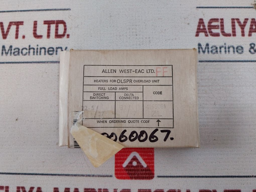 Lot Of 3X Allen West-eac Olrhzl Overload Relay Heater Pack