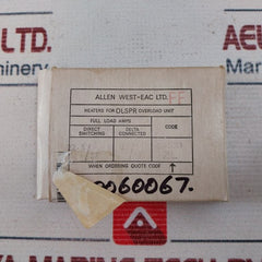 Lot Of 3X Allen West-eac Olrhzl Overload Relay Heater Pack