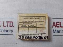 Lot Of 3X Allen West 4195083 Heaters For Type R Overload Relay