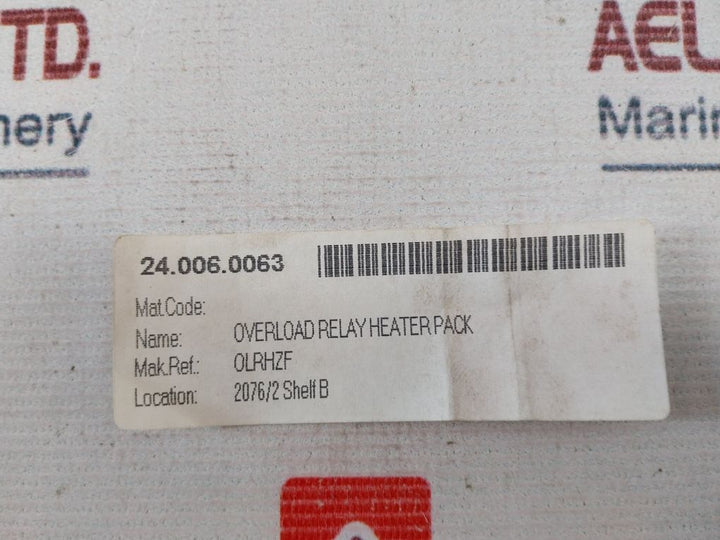 Lot Of 3X Allen West Olrhzf Overload Relay Heater Pack