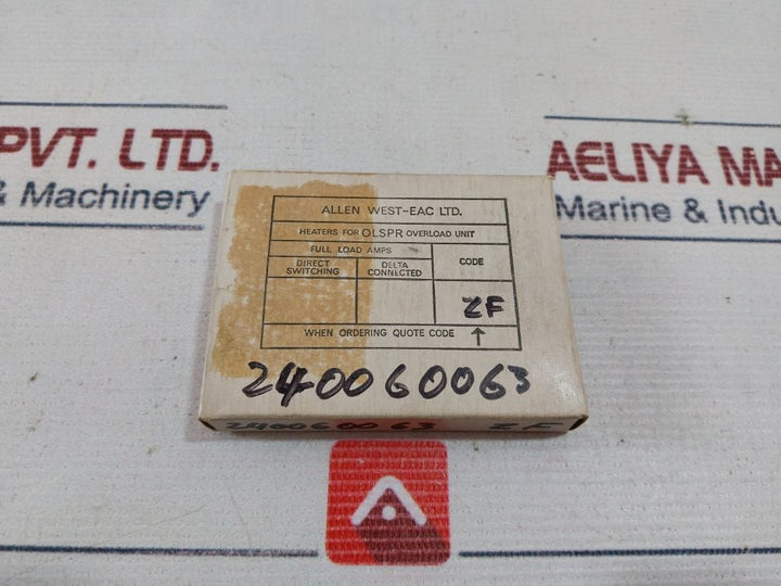 Lot Of 3X Allen West Olrhzf Overload Relay Heater Pack