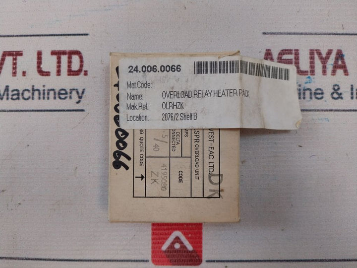 Lot Of 3X Allen West Olrhzk Overload Relay Heater Pack