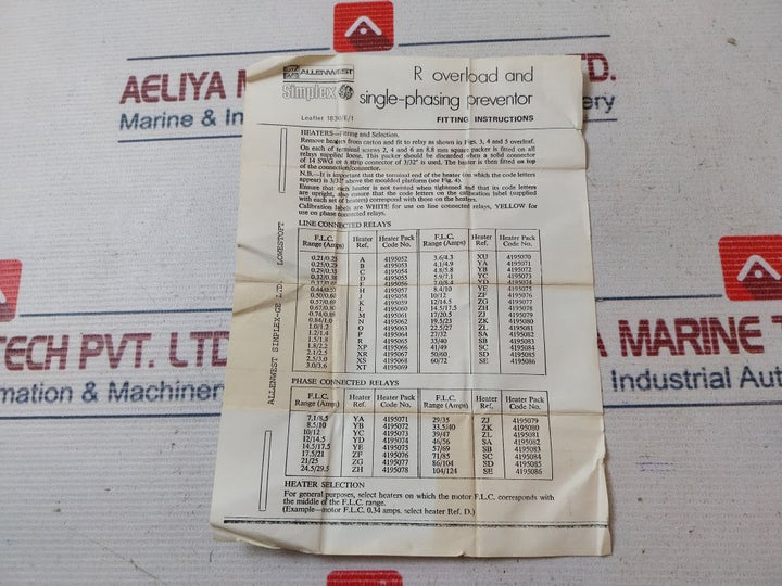 Lot Of 3X Allenwest Olrhsb 4195083 Heater Pack For Overload Relay