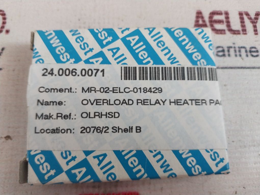 Lot Of 3X Allenwest Olrhsd Overload Relay Heater Pack