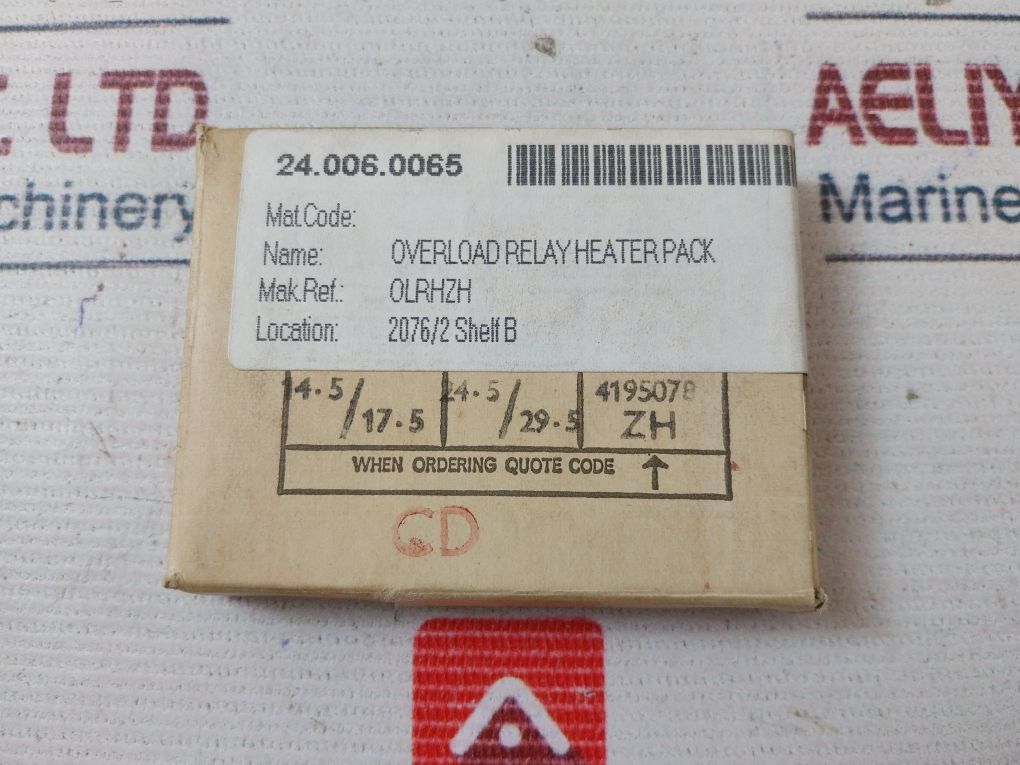 Lot Of 3X Allenwest Olrhzh Overload Relay Heater Pack 14.5/17.5 Amps