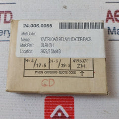 Lot Of 3X Allenwest Olrhzh Overload Relay Heater Pack 14.5/17.5 Amps
