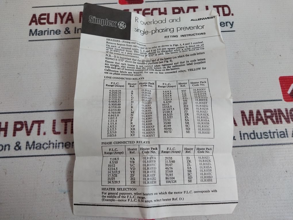 Lot Of 3X Allenwest Xs Overload Relay Heater Olrhxa