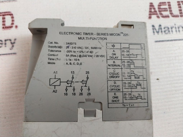 Gic 2A5Dt5 Multifunction Timer 24-240Vac/Dc 50/60Hz