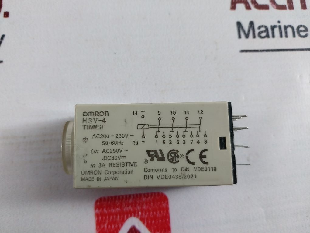 Lot Of 3X Omron H3Y-4 Timer Relay Ac200-230V 50/60Hz