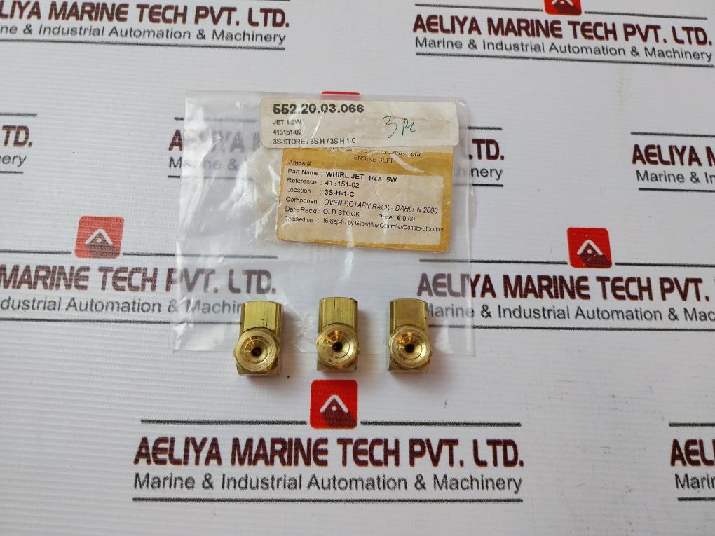 Lot Of 3X Spraying Systems 1/4A 5W Whirl Jet Npt Spray Nozzle