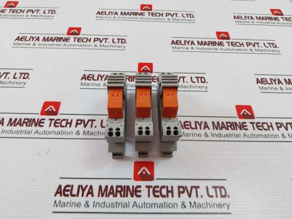 Lot Of 3X Wago 788-102 Relay With Socket 24Vdc