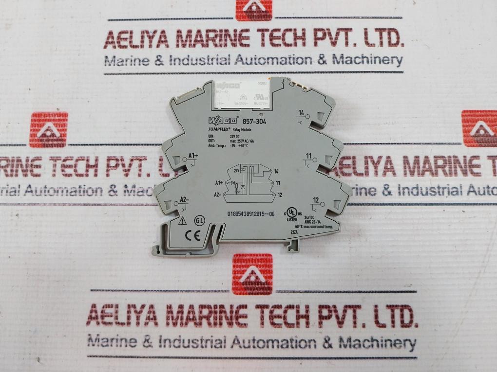 Lot Of 3X Wago 857-304 Relay With Base 250V Ac/6A