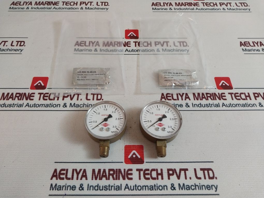 Lot Of 4X Record 0.2-3.0 Kgf/Cm2 Pressure Gauge