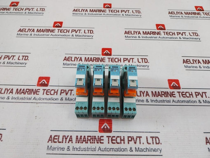 Lot Of 4X Releco C12-a21Bx Power Relay With Socket Base 5A 250V Ac1