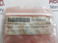 Lot Of 4X Warren Rupp Sb25-sb5A Check Ball 050-008-365