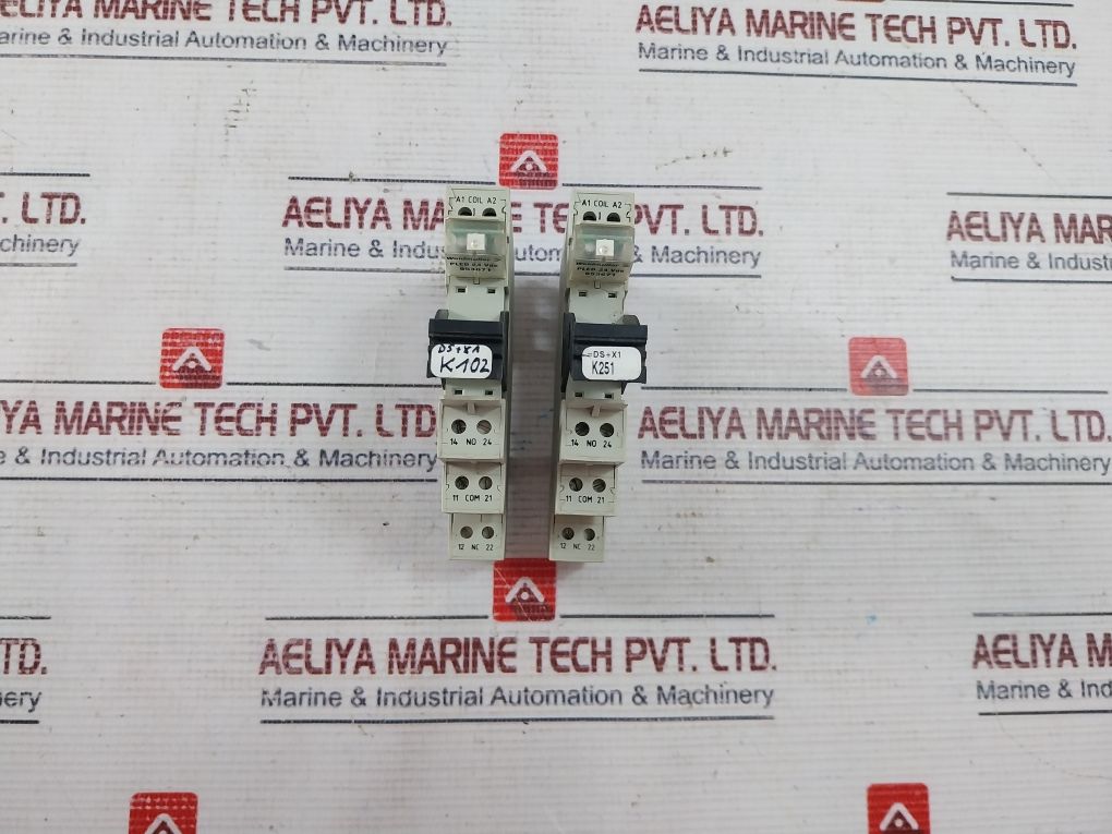 Lot Of 2X Weidmuller 8533771001 Pxs 35 Din Rail Mount Relay Pled 24 Vdc 853671
