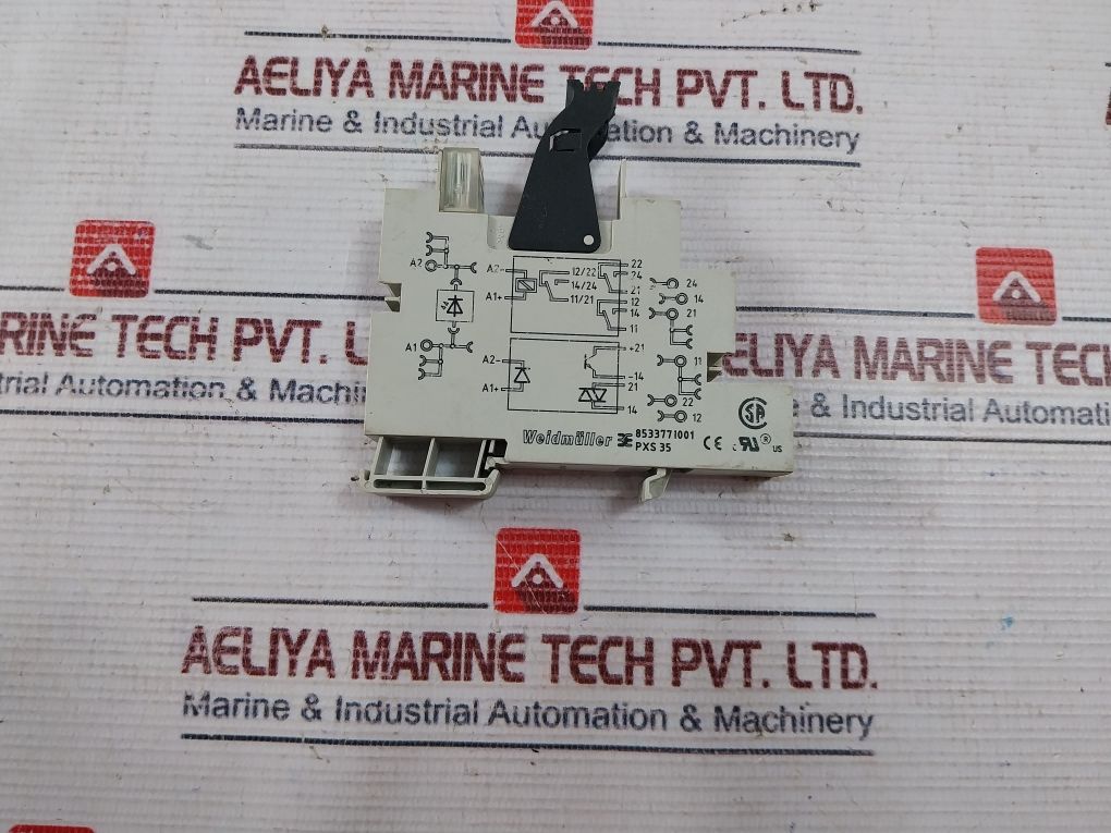 Lot Of 2X Weidmuller 8533771001 Pxs 35 Din Rail Mount Relay Pled 24 Vdc 853671