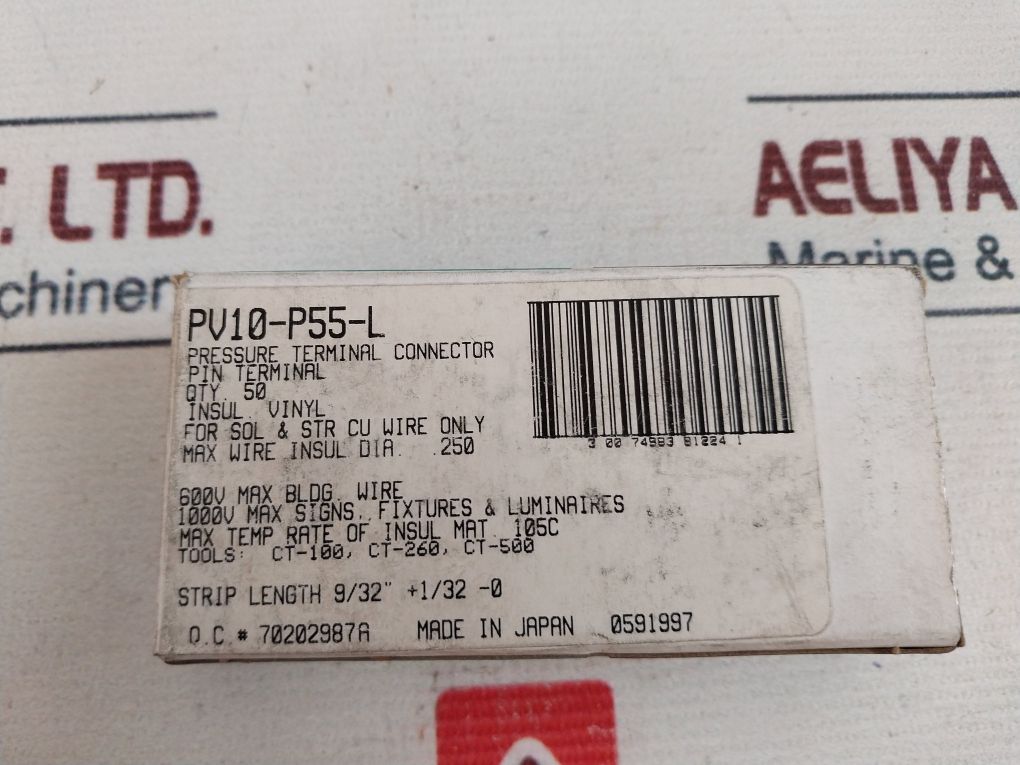 Lot Of 50X Panduit Pv10-p55-l Pin Terminal 1000V