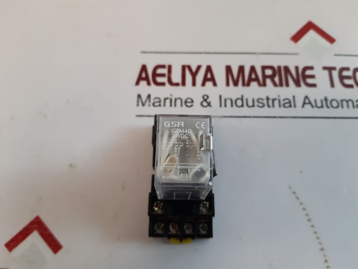 Lot Of 5X Gsr Gpm4D Relay With Base