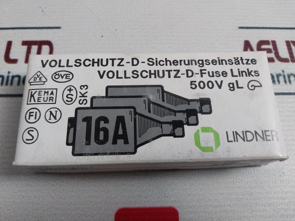 Lot Of 5X Lindner 597.0167 Cartridge Fuse 16A 500V Gl