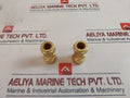 Swagelok B-1010-6 Brass Reducing Union Fitting 5/8 Tube X 5/8 Tube