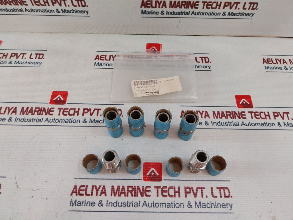 Lot Of 6X Ssp 316 Straight Hex Nipple