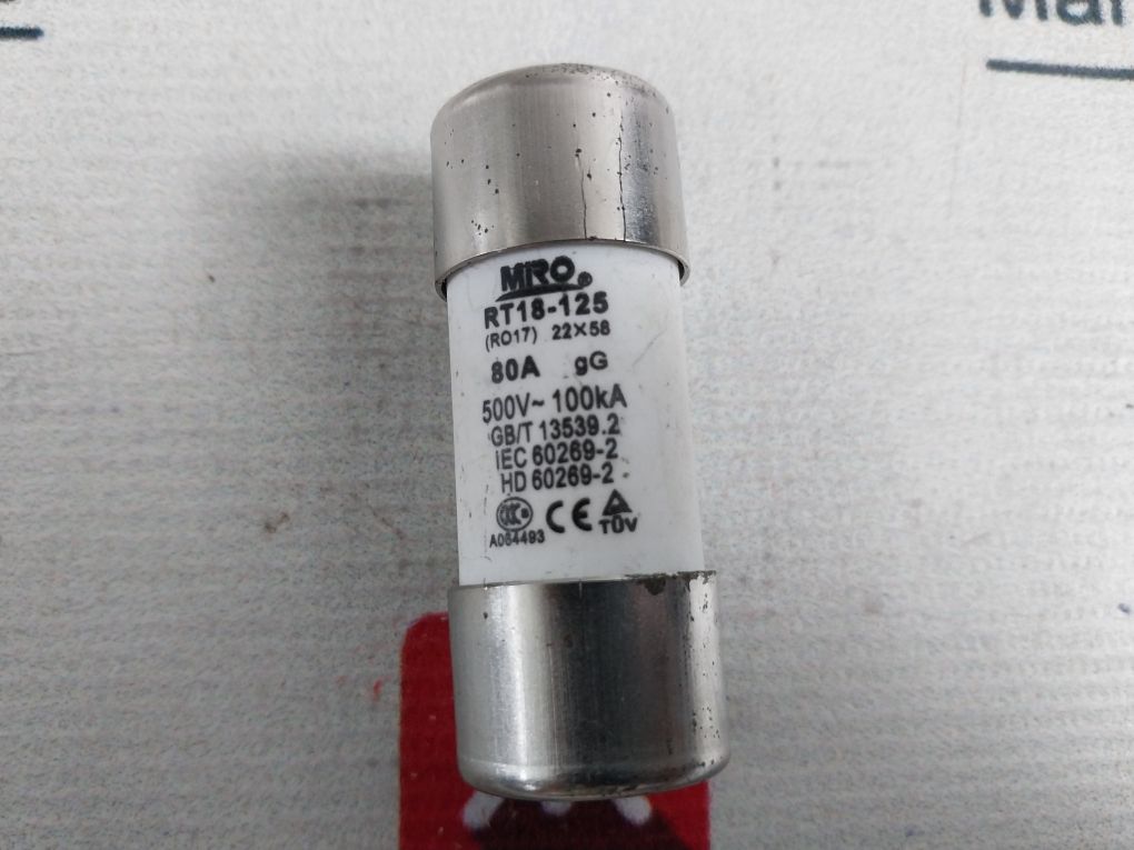 Lot Of 7X Mro Rt18-125 Fuse 80A 500V~ 100Ka