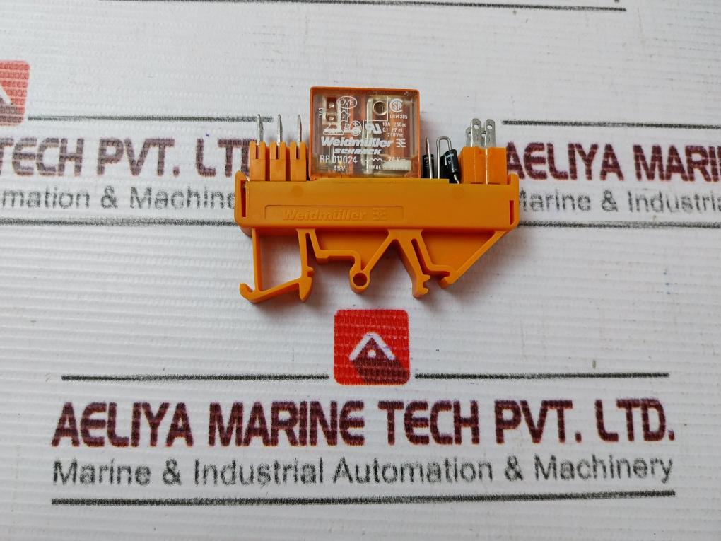 Lot Of 8X Weidmuller Rp 011024 Relay I/O Module With Base 10A 250Ac