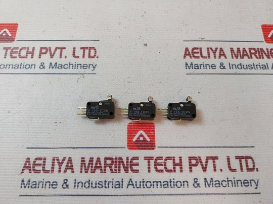 Lot Of 9X Omron V-155-1C25 Microswitch Roller Lever Short