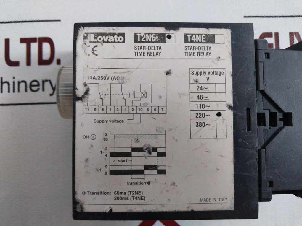 Lovato T2Ne Star-delta Time Relay 0,3 To 30 Sec