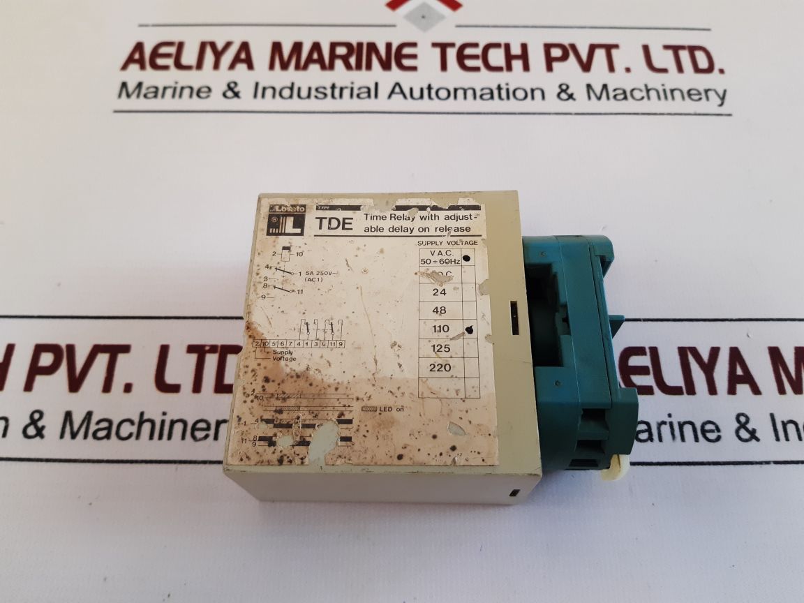 Lovato Tde Time Relay With Adjustable Delay On Release