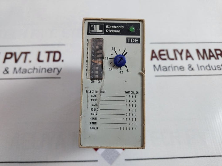 Lovato Tde Time Relay With Adjustable Delay On Release 0,1-1