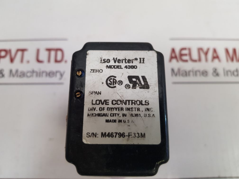 Love Controls 4380 Process Signal Converter/Isolator Iso Verter Ii