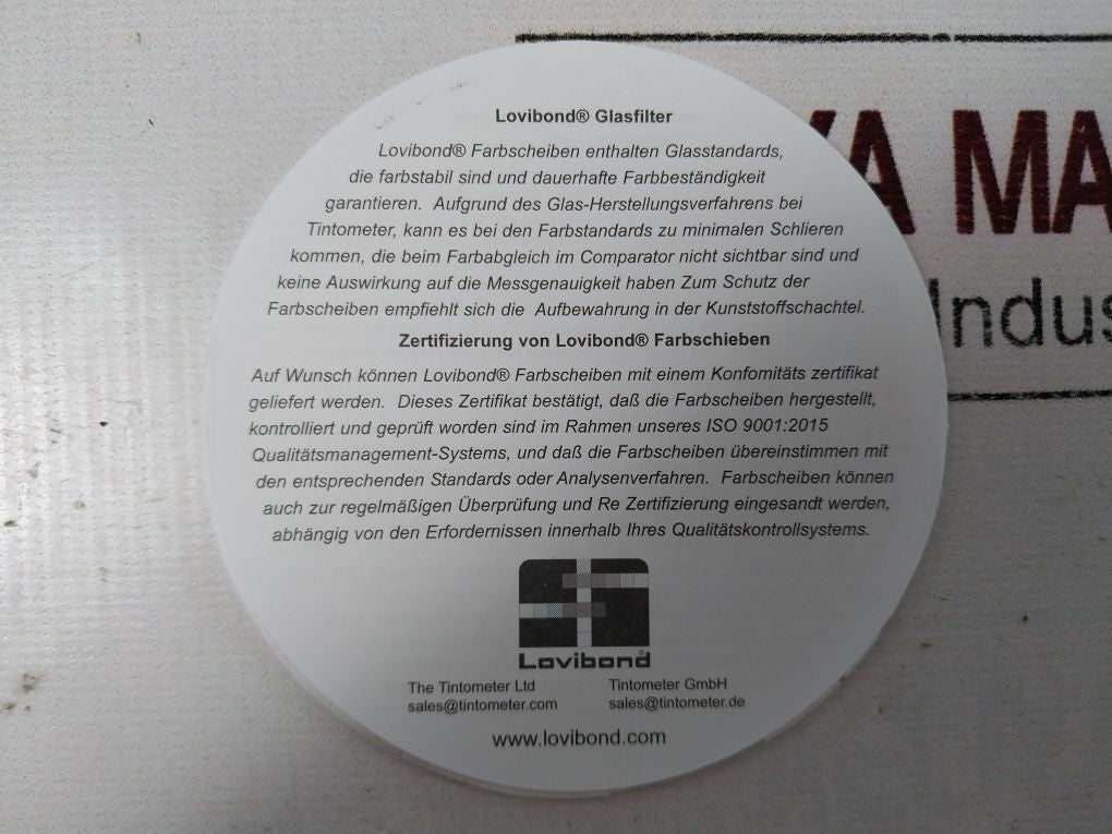 Lovibond Comparator 2000+ Glasfilter With Quantitative Filter Paper