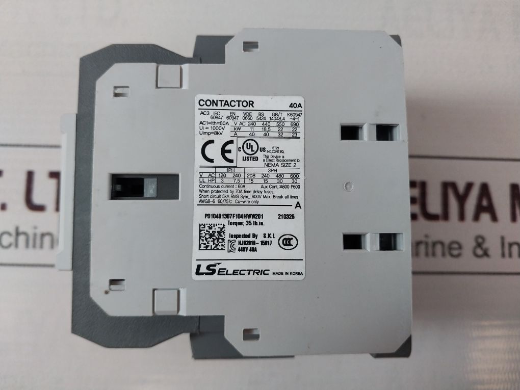 Ls Mc-40A Ac Electronic Switchgear(Contactor) 40A