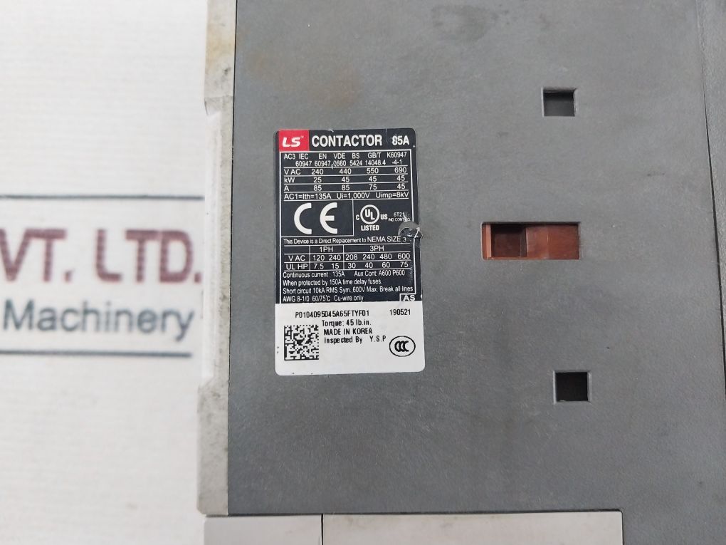 Ls Mc-85A Contactor 600V