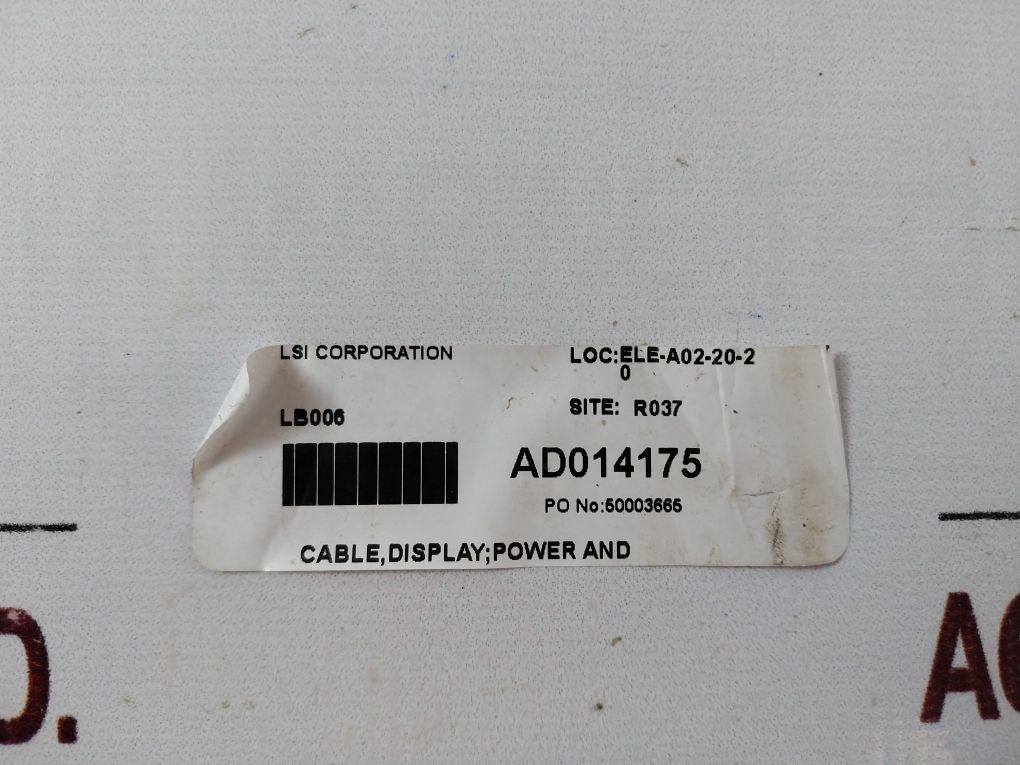 Trimble Lb006 Display Power Cable