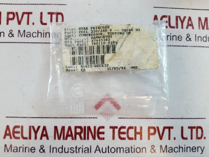 Hamworthy/Lucifer 483510 F Solenoid Valve Coil