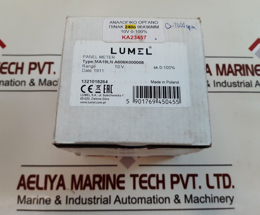 Lumel Ma19Ln A606K000008 Indicator 0-1000 Rpm