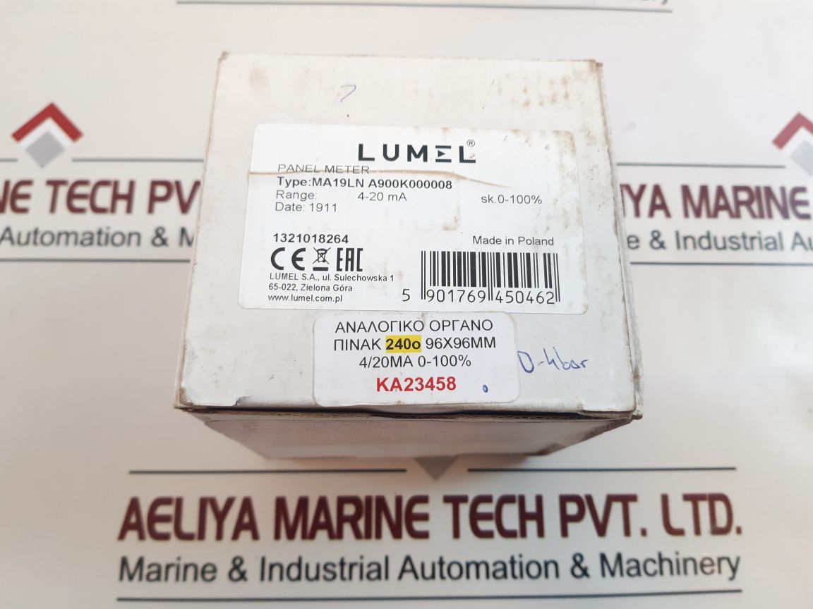 Lumel Ma19Ln A900K000008 Panel Meter 0-4 Bar
