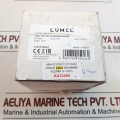 Lumel Ma19Ln A900K000008 Panel Meter 0-4 Bar
