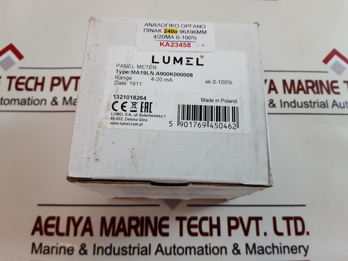 Lumel ma 19 analog panel meter ma19ln a900k000008
