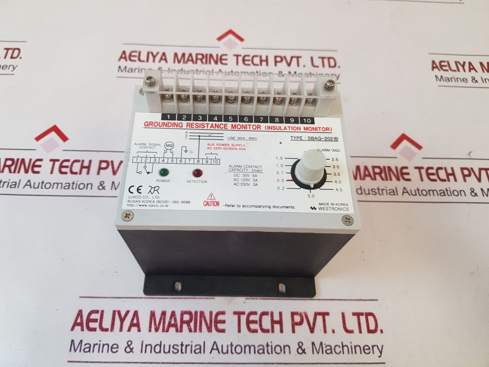 Luxco Sbag-202 Grounding Resistance Monitor Ac 220V 50/60Hz