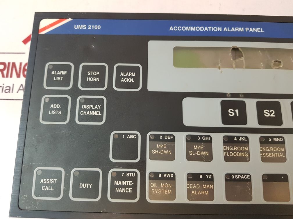 Lyngso Marine Ums 2100 Accommodation Alarm Panel 962005200 (Display Not Working)